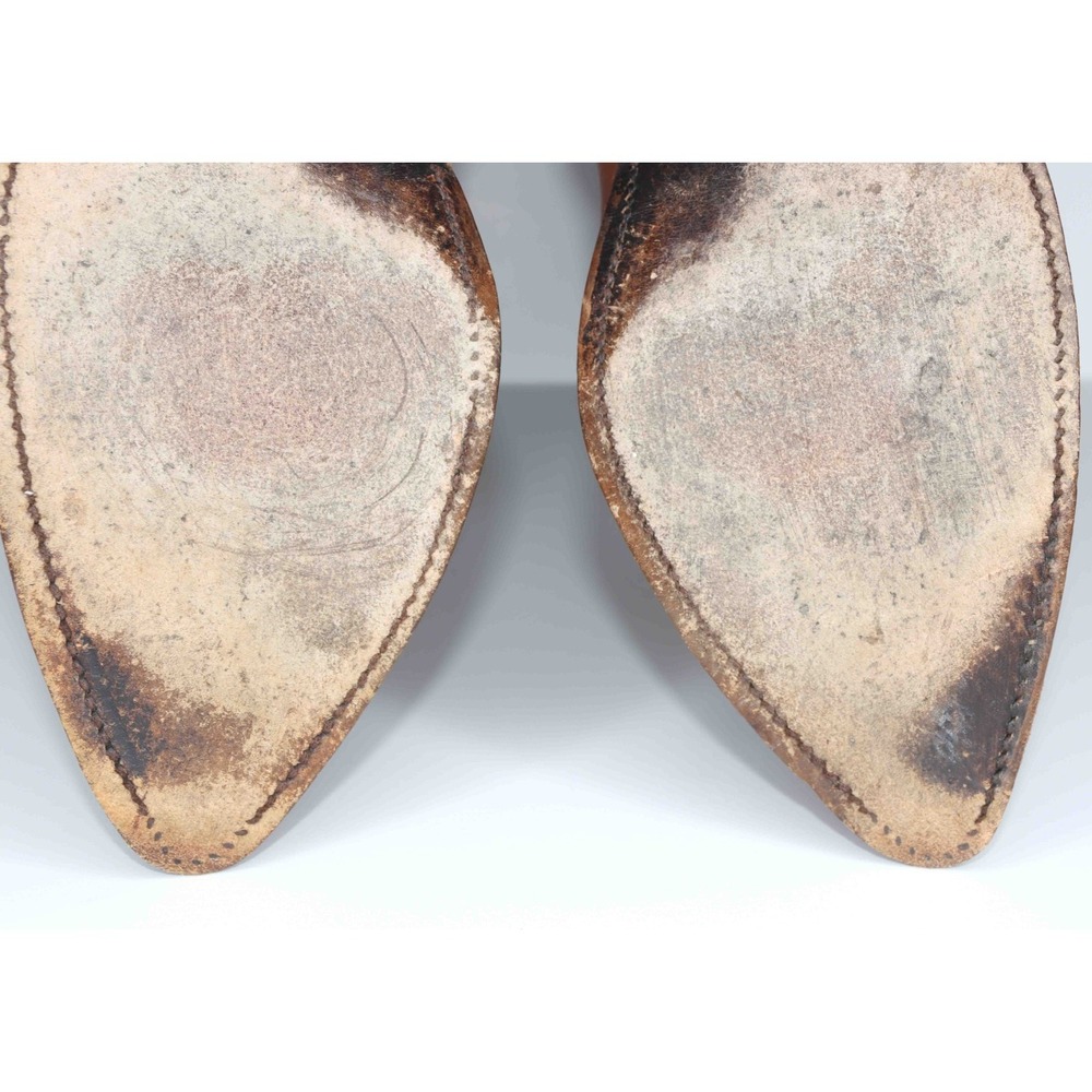 Nocona Brown Leather Western Cowboy Boot 7529 Womens Size 8 1/2‎ D - Picture 12 of 16